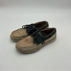 Mens Clarks Light Brown & Chocolate Brown Boat Shoes, Size 9M